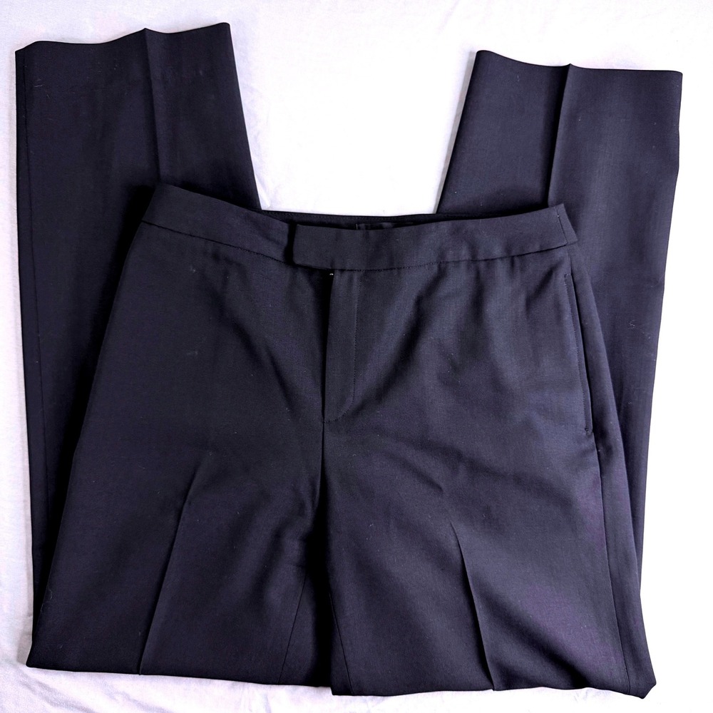 Dana Buchman Black Wool Blend Straight Leg Dress Pants Trousers Womens Size 10
